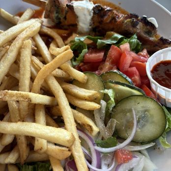Stockhome - Chicken skewer plate - Mediterranean Near Me - Petaluma, California Stockhome - Chicken skewer plate - Mediterranean Near Me - Petaluma, California