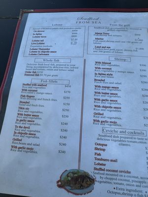 Menu photo 1 Miramar Isla Mujeres, ROO Menu photo 1 Miramar Isla Mujeres, ROO