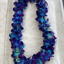 Blue Graduation Lei