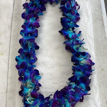 Xochiquetzal Arrangements - Blue Graduation Lei - Florists Near Me - Long Beach, California