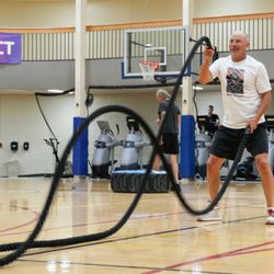 Tacoma Center YMCA - Using Battle Rope at YMCA Group Exercise Class