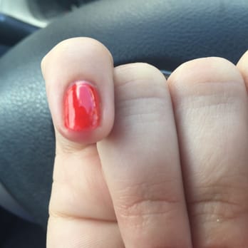 Fashion Nails - Smudge from hitting my finger (doesn't show up well), and you can also see top coat applied unevenly here as well - Nail Salons Near Me - Natick, Massachusetts Fashion Nails - Smudge from hitting my finger (doesn't show up well), and you can also see top coat applied unevenly here as well - Nail Salons Near Me - Natick, Massachusetts