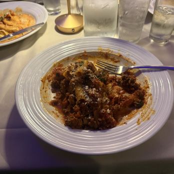 Cafe Luna - Rigatoni bolognese (partially eaten....) - Italian Near Me - Cromwell, Connecticut
