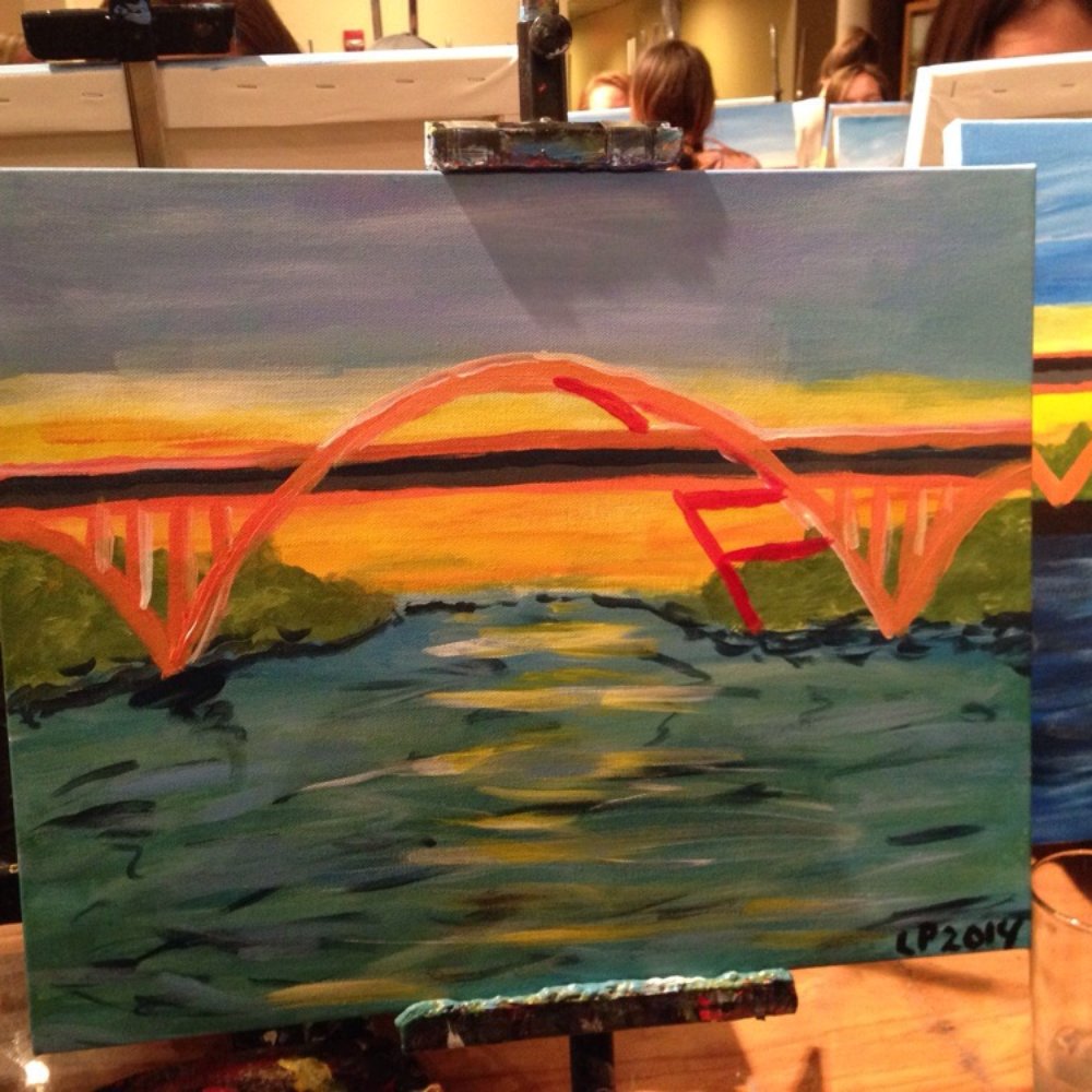 Splash Studio - My friend Lauren's painting of the Hoan bridge - Team Building Activities Near Me - Milwaukee, Wisconsin Splash Studio - My friend Lauren's painting of the Hoan bridge - Team Building Activities Near Me - Milwaukee, Wisconsin