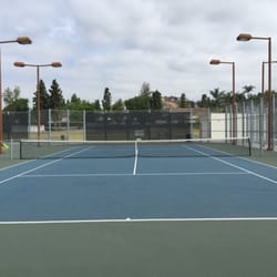Hillview High School - Tennis courts open to the public. Well-lit, clean lines, and nets that don't sag. Plenty of parking, too.