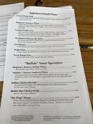 Menu photo 5 Binghams Kingsley, PA Menu photo 5 Binghams Kingsley, PA