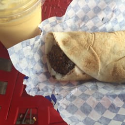 Mango lassi and falafel! Soooo yummy!