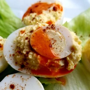 Creative Cajun Cooking - deviled eggs on lettuce - Cajun/Creole Near Me - St. Amant, Louisiana Creative Cajun Cooking - deviled eggs on lettuce - Cajun/Creole Near Me - St. Amant, Louisiana