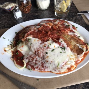 Marco's Italian Restaurant - Eggplant Palm... enjoyed it. This is the lunch portion... crazy big! - Italian Near Me - Buffalo, New York Marco's Italian Restaurant - Eggplant Palm... enjoyed it. This is the lunch portion... crazy big! - Italian Near Me - Buffalo, New York