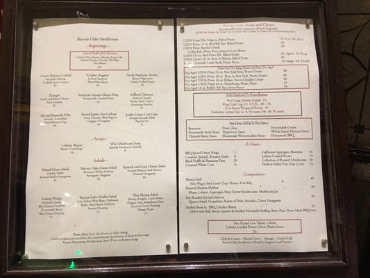 Menu photo 5 Barona Oaks Steakhouse Lakeside, CA