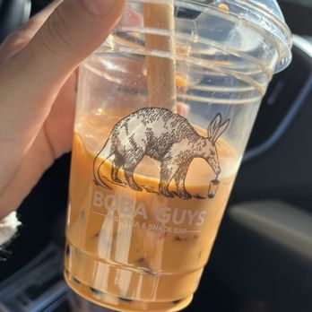Boba Guys - Thai Tea w boba and aloe jelly - Bubble Tea Near Me - Costa Mesa, California