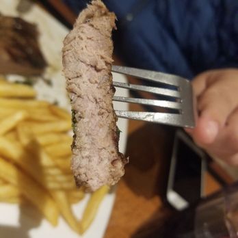Sizzler - Sad looking medium rare ribeye(this is the center partl - Seafood Near Me - Colma, California