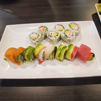 Sakura Sushi - Rainbow and CA roll - Japanese Near Me - Mesa, Arizona Sakura Sushi - Rainbow and CA roll - Japanese Near Me - Mesa, Arizona
