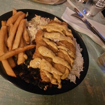 Fishbones - Fried NC Farm-Raised Catfish with fries, coleslaw, beans and rice - New American Near Me - Greensboro, North Carolina