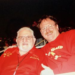 Rock Island High School - My Dad retired Teacher, Coach & Always Mr. Spirit together at a Rocky Football game.