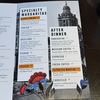 Camino - Cocktail menu - Mexican Near Me - Pittsburgh, Pennsylvania