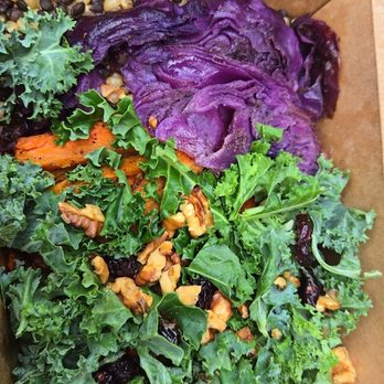 Vegetation Cafe & Kitchen - Big Maple Dijon Veg Bowl- gold potatoes, maple tofu, carrots & red cabbage, wheat berries, kale, black lentils, walnuts & dried cranberries - Vegan Near Me - Lakeland, Florida Vegetation Cafe & Kitchen - Big Maple Dijon Veg Bowl- gold potatoes, maple tofu, carrots & red cabbage, wheat berries, kale, black lentils, walnuts & dried cranberries - Vegan Near Me - Lakeland, Florida