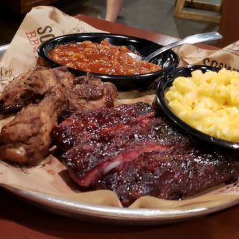 Sonny's BBQ - Smoked wings and ribs. The nice plate with tasty bbq baked beans and mac n cheese. - Barbeque Near Me - Corbin, Kentucky Sonny's BBQ - Smoked wings and ribs. The nice plate with tasty bbq baked beans and mac n cheese. - Barbeque Near Me - Corbin, Kentucky