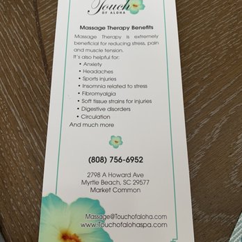 Touch Of Aloha Massage - Massage Therapy Near Me - Myrtle Beach, South Carolina Touch Of Aloha Massage - Massage Therapy Near Me - Myrtle Beach, South Carolina