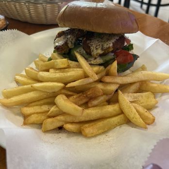 Wafaa N Mike Cafe - Falafel burger with fries - Mediterranean Near Me - Jacksonville, Florida Wafaa N Mike Cafe - Falafel burger with fries - Mediterranean Near Me - Jacksonville, Florida