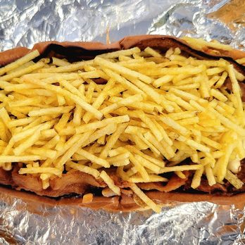 Brazilian Bakery - Brazilian hot dog. It had so many potato sticks that the half smoke hot dog wasn't visible. - Brazilian Near Me - Silver Spring, Maryland