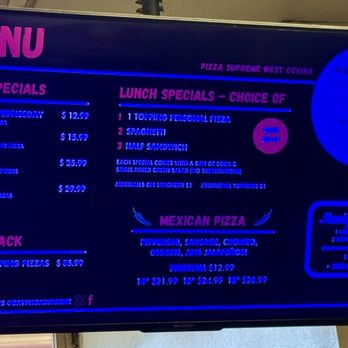 Pizza Supreme - Specials menu 6/2025 - Pizza Near Me - West Covina, California Pizza Supreme - Specials menu 6/2025 - Pizza Near Me - West Covina, California