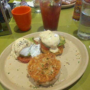 Snooze, an A.M. Eatery - Smashed Avocado Benny and a Spicy Bloody Mary - Breakfast & Brunch Near Me - Tempe, Arizona