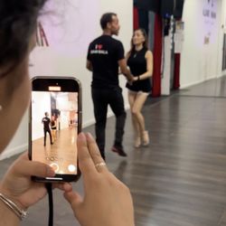Miami Baila Dance Studio - After class video review of Salsa On2 level 3. Each class is recorded so that students remember and come back to learn more.