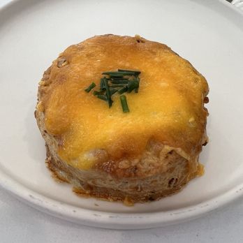 The Crafted Scone - Savory egg, cheese, and bacon scone warmed with a chive topping - Bakeries Near Me - Temecula, California