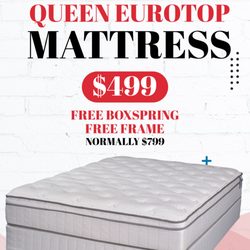 Mattress Stop - Queen Euro top Mattress First come first serve !
