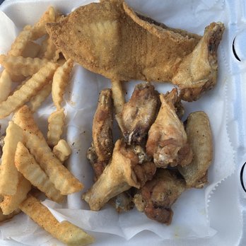 Rahim Chicken Supreme - 2 pieces fish 10 piece wings with fries. - New American Near Me - Atlanta, Georgia Rahim Chicken Supreme - 2 pieces fish 10 piece wings with fries. - New American Near Me - Atlanta, Georgia