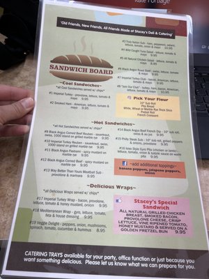 Menu photo 1 Staceys Deli & Catering Charlotte, NC Menu photo 1 Staceys Deli & Catering Charlotte, NC