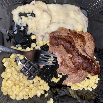 Denny's - SALTIEST MASHED POTATOES WITH DENNY'S SO CALLED "MEDIUM RARE" STEAK. - Diners Near Me - Long Beach, California Denny's - SALTIEST MASHED POTATOES WITH DENNY'S SO CALLED "MEDIUM RARE" STEAK. - Diners Near Me - Long Beach, California