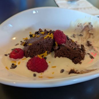 Miller Wine Works - Dark chocolate mouse with creme fraiche chantilly and raspberries - Wineries Near Me - Sutter Creek, California