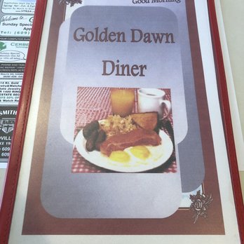 Golden Dawn Diner - Front of menu - Diners Near Me - Trenton, New Jersey Golden Dawn Diner - Front of menu - Diners Near Me - Trenton, New Jersey