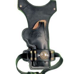 Locked and Loaded Gun Gear - Leather "Drop Leg" custom belt holster made to your specifications.