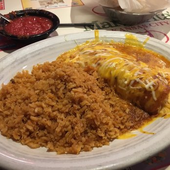 Margarita's North - Chicken enchilada with Mexican rice - Mexican Near Me - Kansas City, Missouri Margarita's North - Chicken enchilada with Mexican rice - Mexican Near Me - Kansas City, Missouri