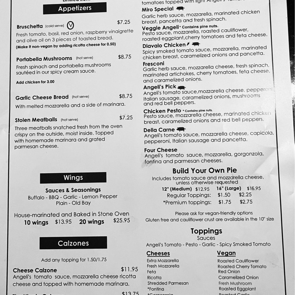 Angeli's Pizzeria - Pizza Near Me - Baltimore, Maryland