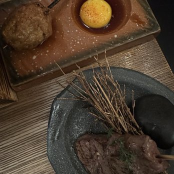 Drunken Monk - Chicken Meatball (Tsukune) & Wagyu Beef Skewers - Izakaya Near Me - Menlo Park, California Drunken Monk - Chicken Meatball (Tsukune) & Wagyu Beef Skewers - Izakaya Near Me - Menlo Park, California