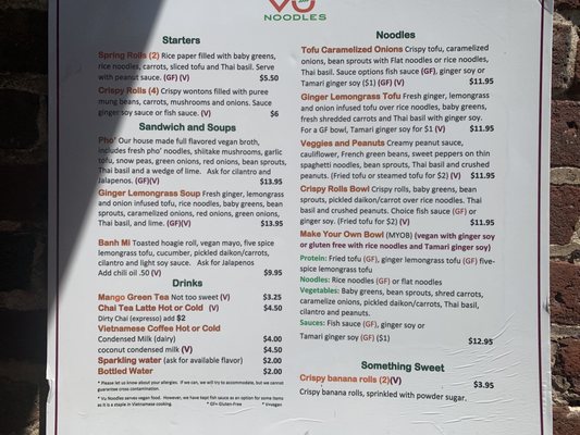 Menu photo 2 Vu Noodles Charlottesville, VA