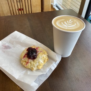 Britannia Coffeehouse - Latte and blueberry scone - Coffee & Tea Near Me - Ottawa, Ontario Britannia Coffeehouse - Latte and blueberry scone - Coffee & Tea Near Me - Ottawa, Ontario