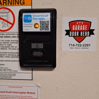 Garage Door Hero - My newly installed garage door opener and the company who made it happen! - Garage Door Services Near Me - Anaheim, California