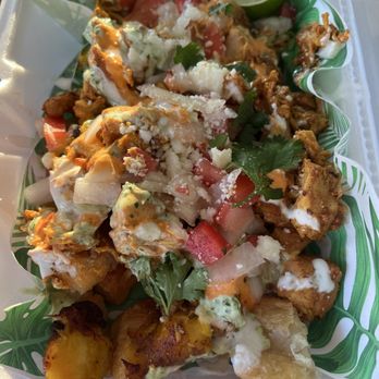 Titos Cuisine - Loaded yucca fries - chicken. - Food Trucks Near Me - Lakeland, Florida