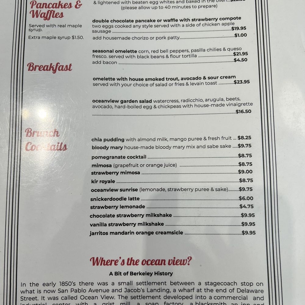 Oceanview Diner - Some menu choices... - Sandwiches Near Me - Berkeley, California Oceanview Diner - Some menu choices... - Sandwiches Near Me - Berkeley, California