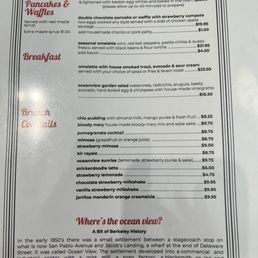 Some menu choices...