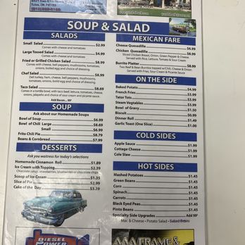 Corner Cafe - menu for soup and salad - Cafes Near Me - Tulsa, Oklahoma