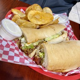 Sicilian Steak and Cheese with Hot Chips Sicilian Steak and Cheese with Hot Chips