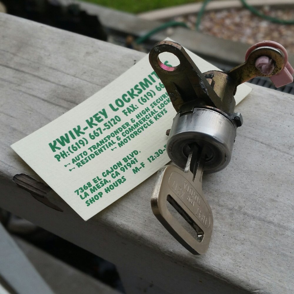 Kwik-Key Locksmiths - The OG Locksmith Repaired a messed up key cylinder I got from the junkyard & made me a new key! ! - Keys & Locksmiths Near Me - La Mesa, California Kwik-Key Locksmiths - The OG Locksmith Repaired a messed up key cylinder I got from the junkyard & made me a new key! ! - Keys & Locksmiths Near Me - La Mesa, California