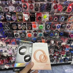 Love Toys -Adult Supercenter - Left: 36mm/28mm (tried but surprisingly way too small.) Right: 45mm/30mm (great fit but odd finish & sharp edges.)