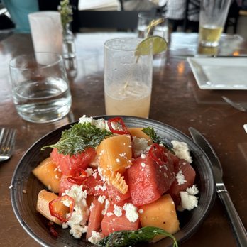 M.C. Perkins Cove - The watermelon cantaloupe salad - New American Near Me - Ogunquit, Maine M.C. Perkins Cove - The watermelon cantaloupe salad - New American Near Me - Ogunquit, Maine
